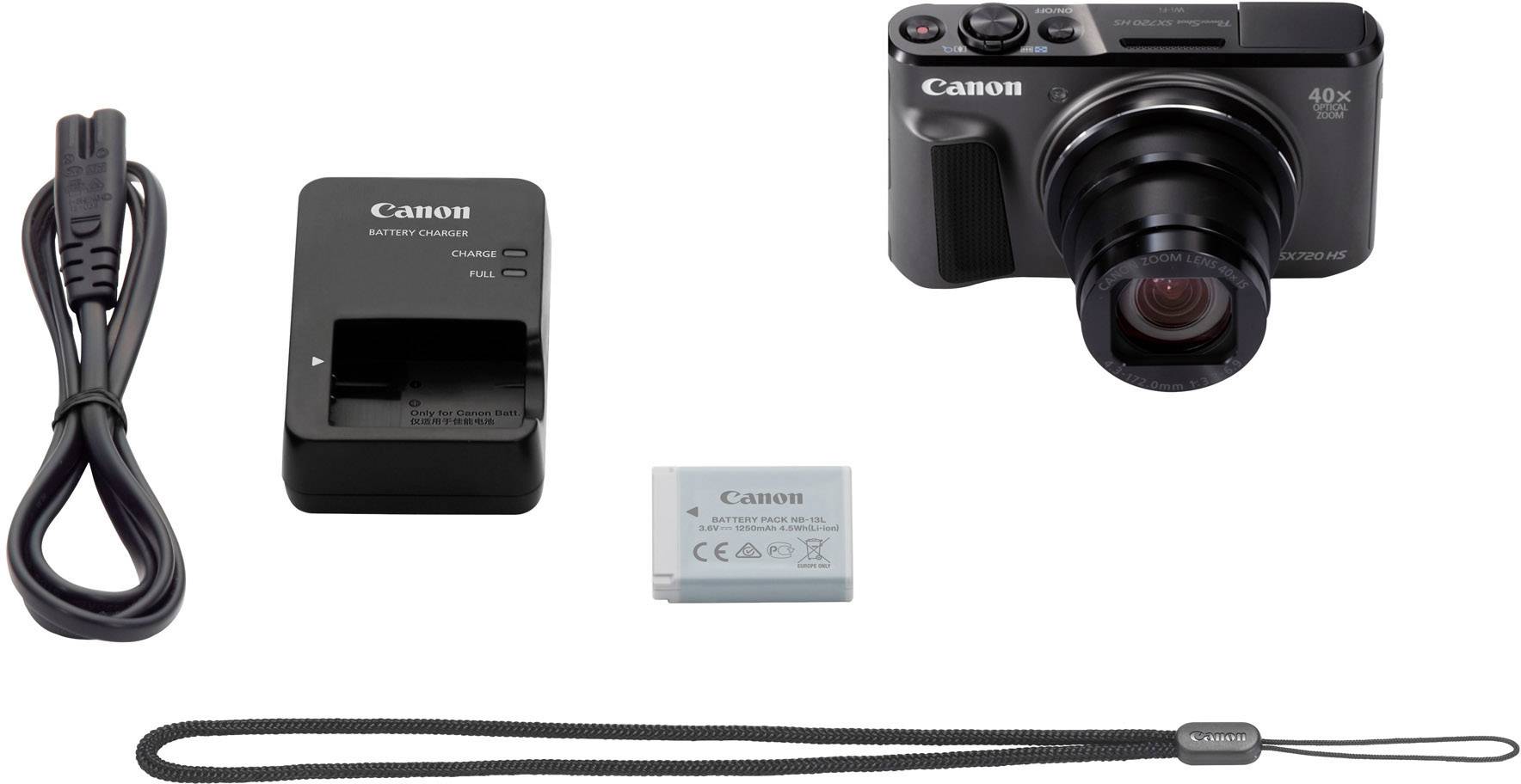 Canon PowerShot SX720HS Digitalkamera 20.3 Megapixel Opt. Zoom: 40 x Schwarz Staubgeschützt, GPS