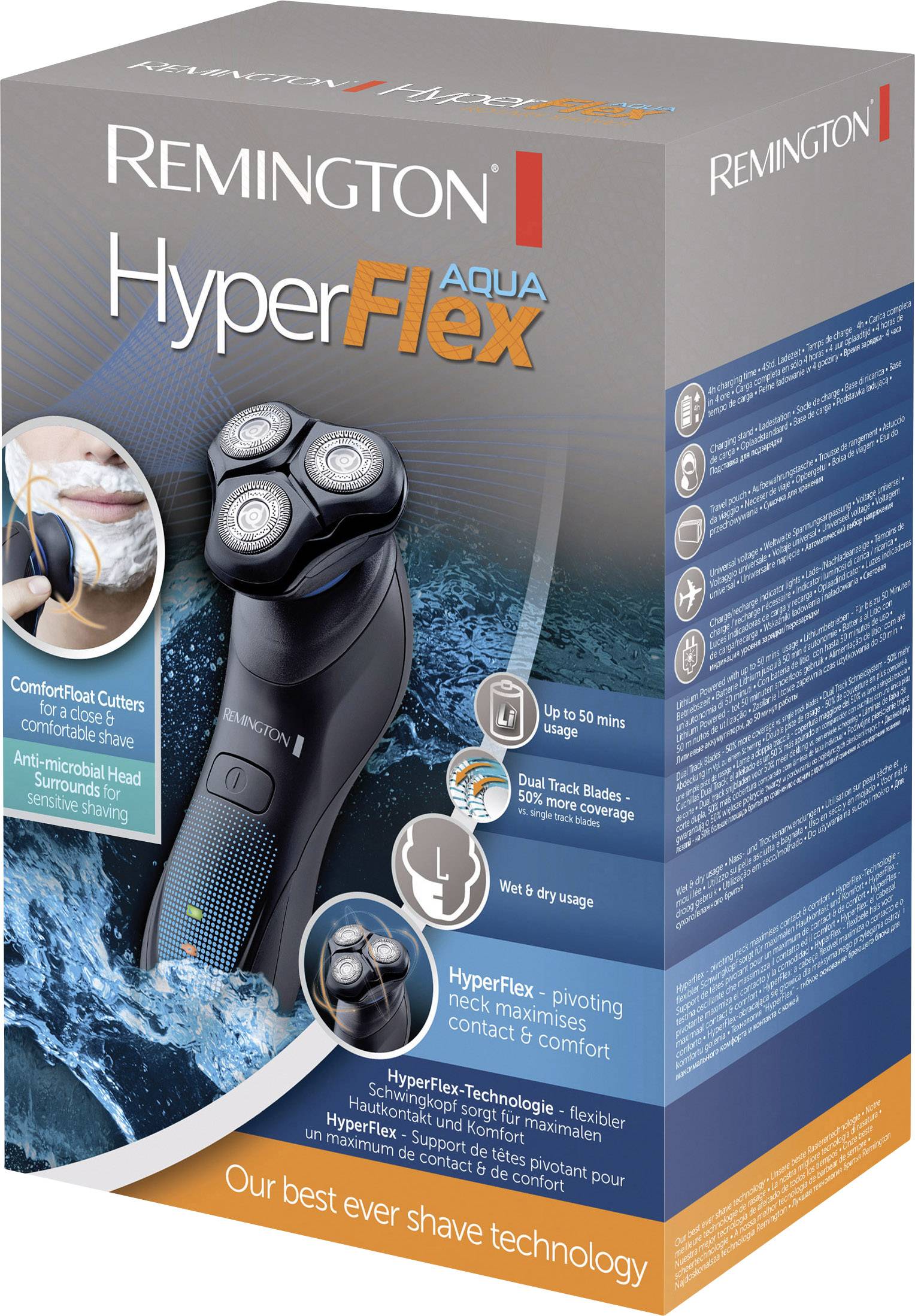 Remington XR1430 Bartschneider abwaschbar Schwarz, Blau