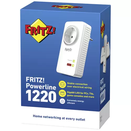AVM FRITZ!Powerline 1220 Powerline Einzel Adapter 20002736 1200MBit/s AVM FRITZ!Powerline 1220 Powerline Einzel Adapter 20002736 1200MBit/s