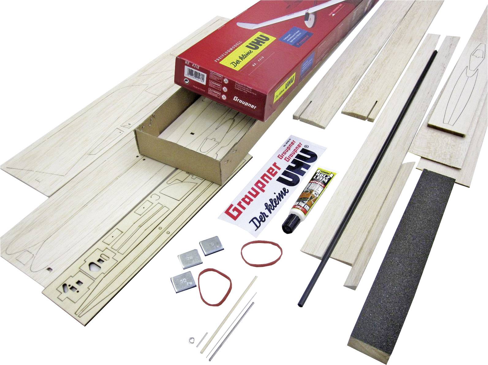 Graupner Der kleine Uhu RC Segelflugmodell Bausatz 1330mm