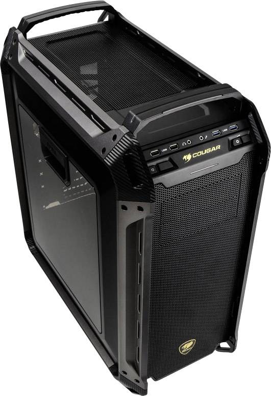 Cougar Panzer MAX Big-Tower Full Tower PC-Gehäuse Schwarz 3 vorinstallierte Lüfter, Seitenfenster