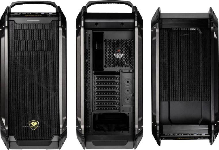 Cougar Panzer MAX Big-Tower Full Tower PC-Gehäuse Schwarz 3 vorinstallierte Lüfter, Seitenfenster