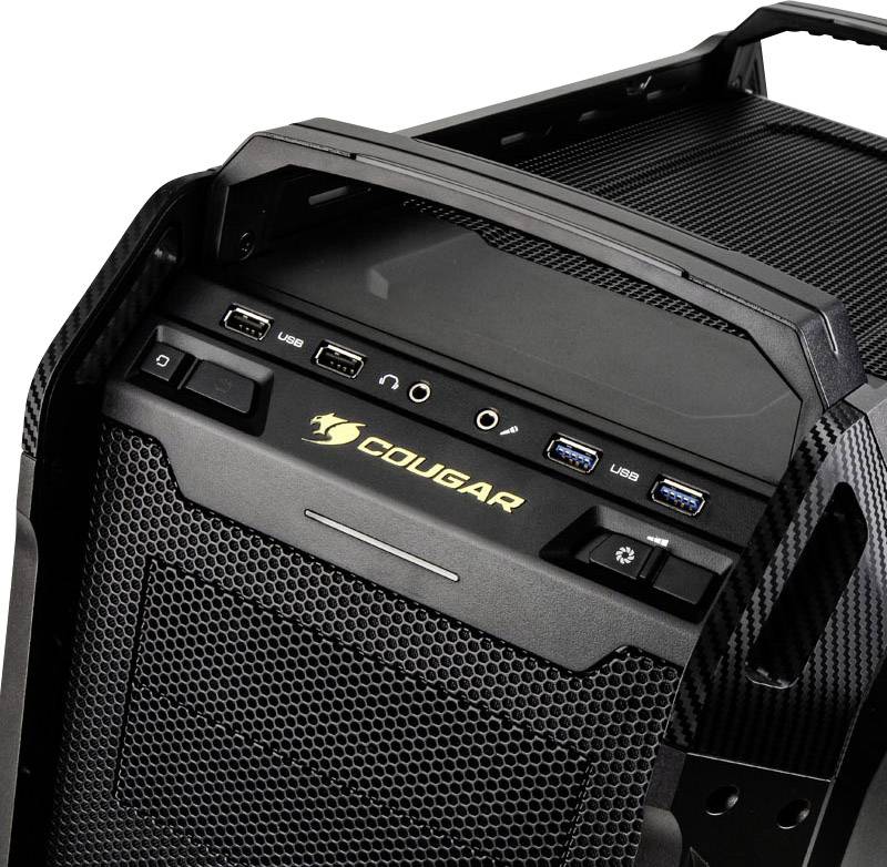 Cougar Panzer MAX Big-Tower Full Tower PC-Gehäuse Schwarz 3 vorinstallierte Lüfter, Seitenfenster