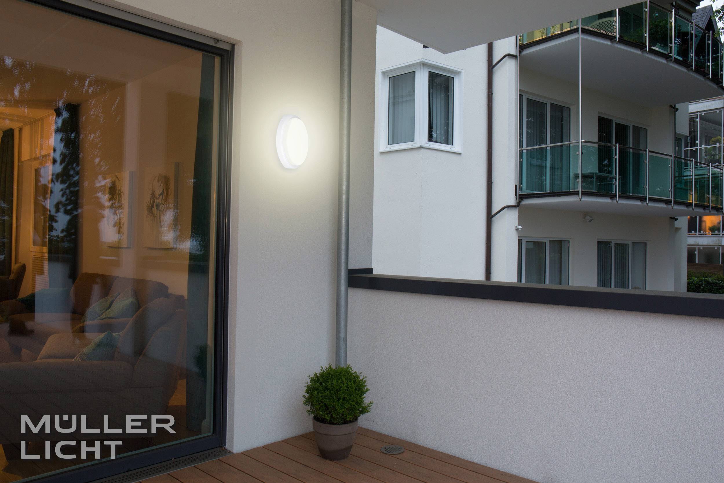 StarLicht Bulkhead LED-Feuchtraumleuchte mit Bewegungsmelder LED LED fest eingebaut 8 W Neutralweiß Weiß