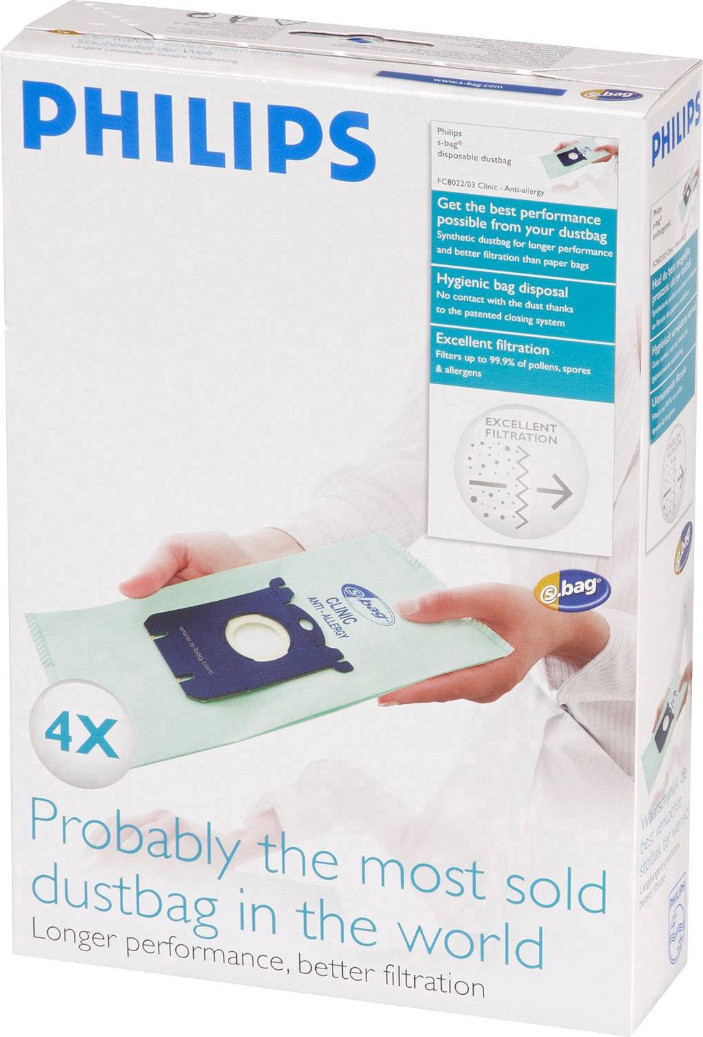 Philips Staubsaugerbeutel Anti-Allergie 4 St.