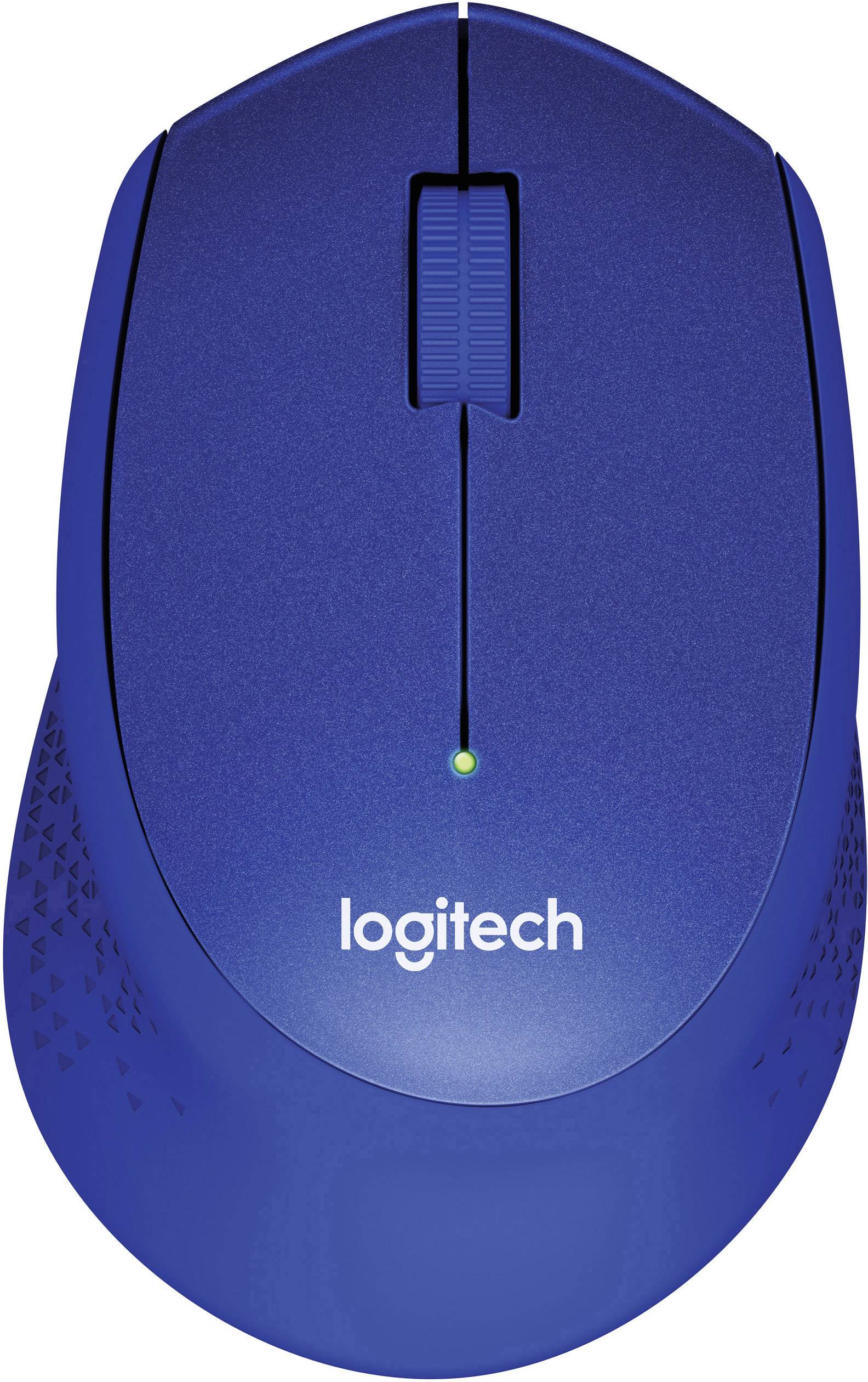 Logitech M330 Silent Plus Maus Funk Optisch Blau 3 Tasten 1000 dpi