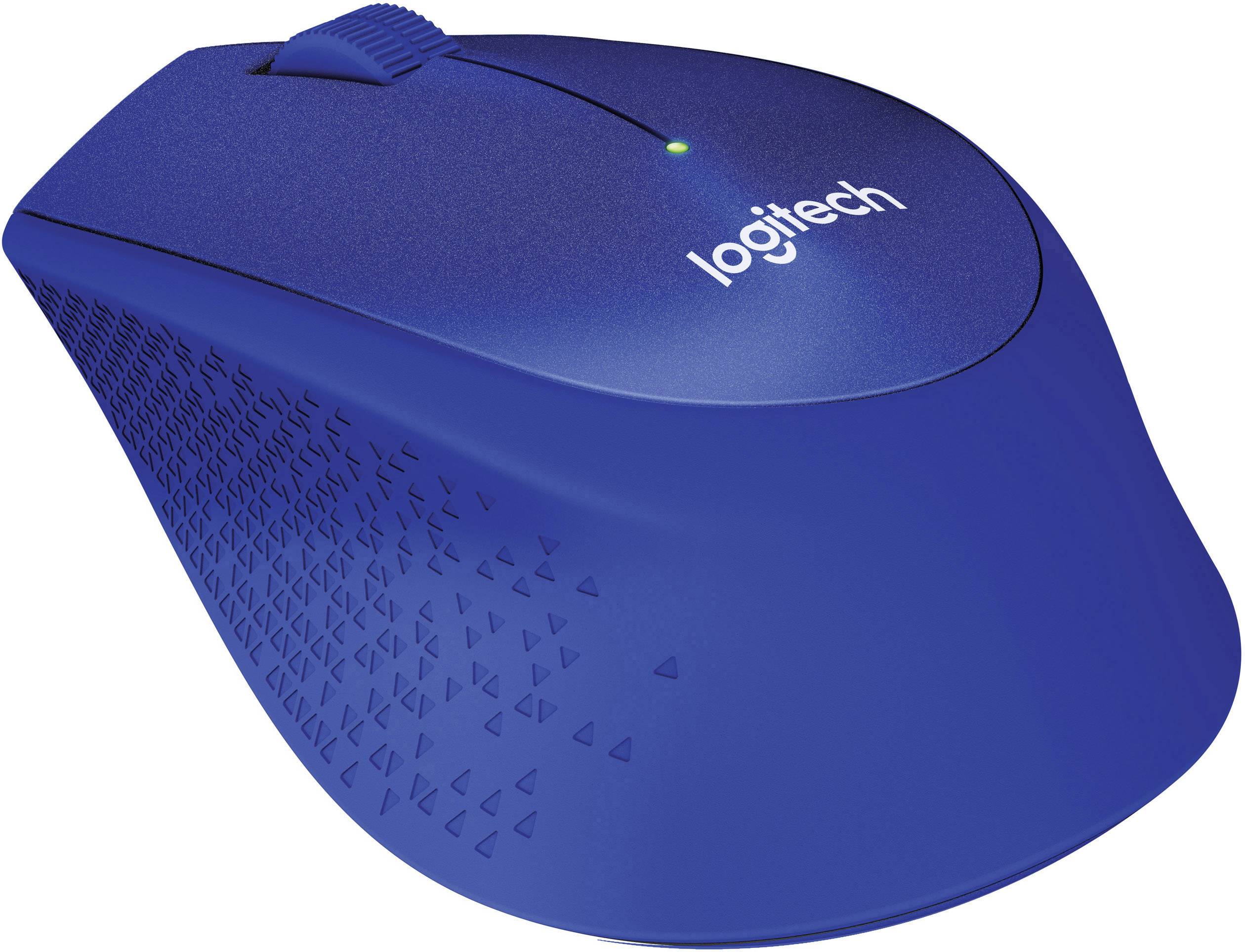 Logitech M330 Silent Plus Maus Funk Optisch Blau 3 Tasten 1000 dpi