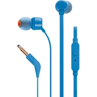 JBL T110 In Ear Kopfhörer kabelgebunden Blau Headset JBL T110 In Ear Kopfhörer kabelgebunden Blau Headset