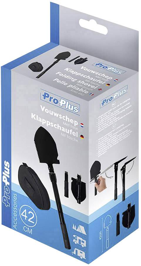 ProPlus Folding shovel 770426 Klappspaten mit Harke, mit Sägekante, mit Tasche