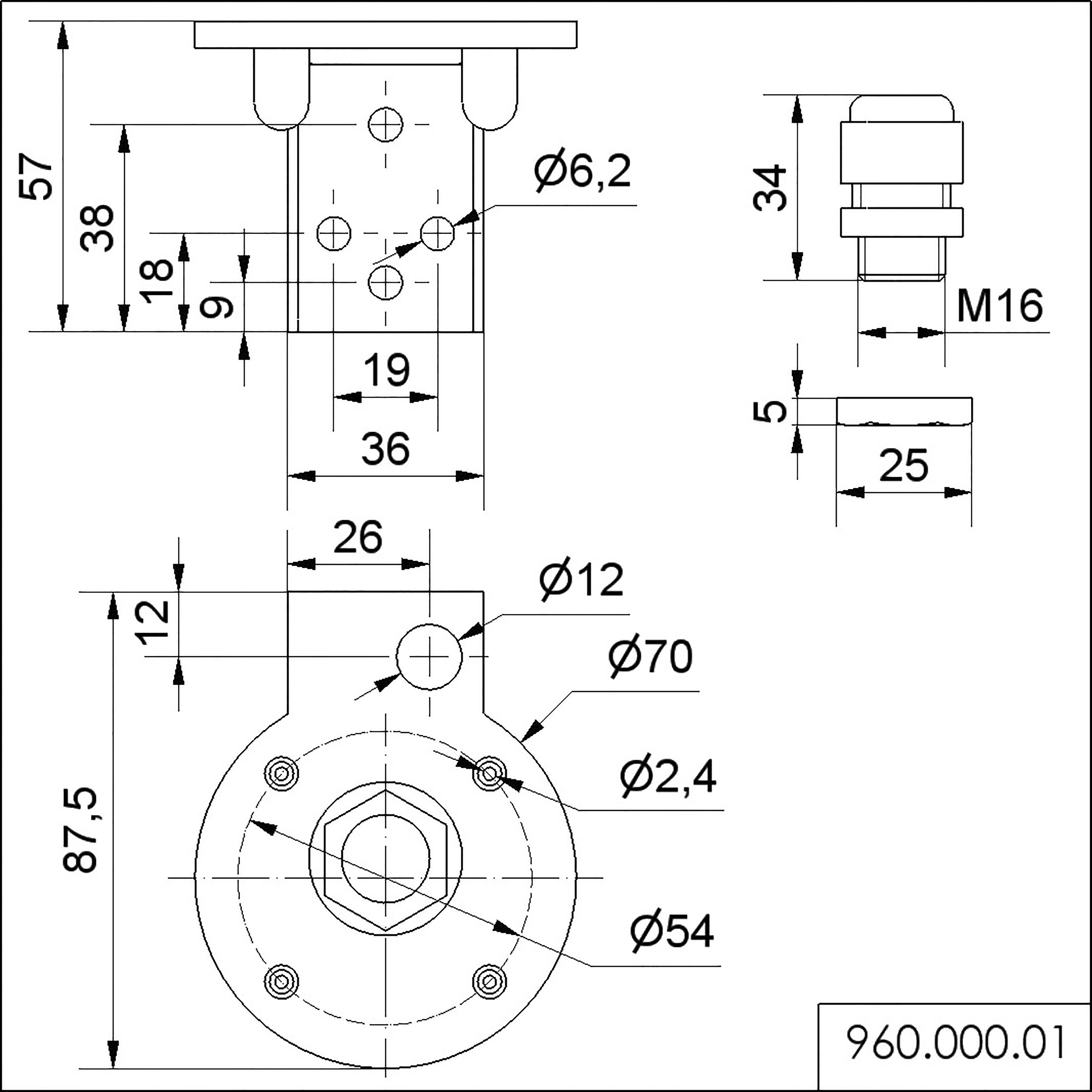 Werma Signaltechnik 960.000.01 Signalgeber Montagewinkel Passend für Serie (Signaltechnik) KombiSIGN 70