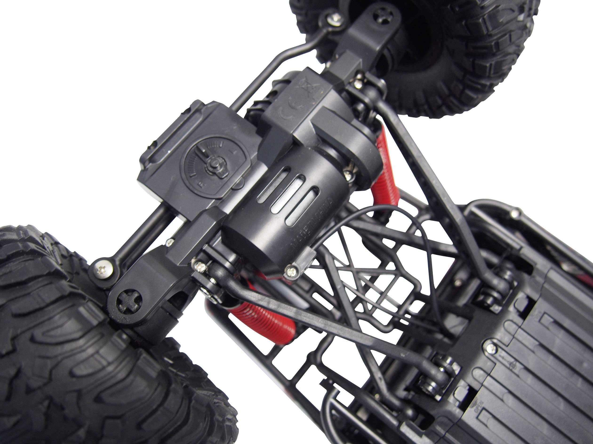 Amewi 22216 Crazy Crawler 1:10 RC Einsteiger Modellauto Elektro Crawler Allradantrieb (4WD) inkl. Akku, Ladegerät und