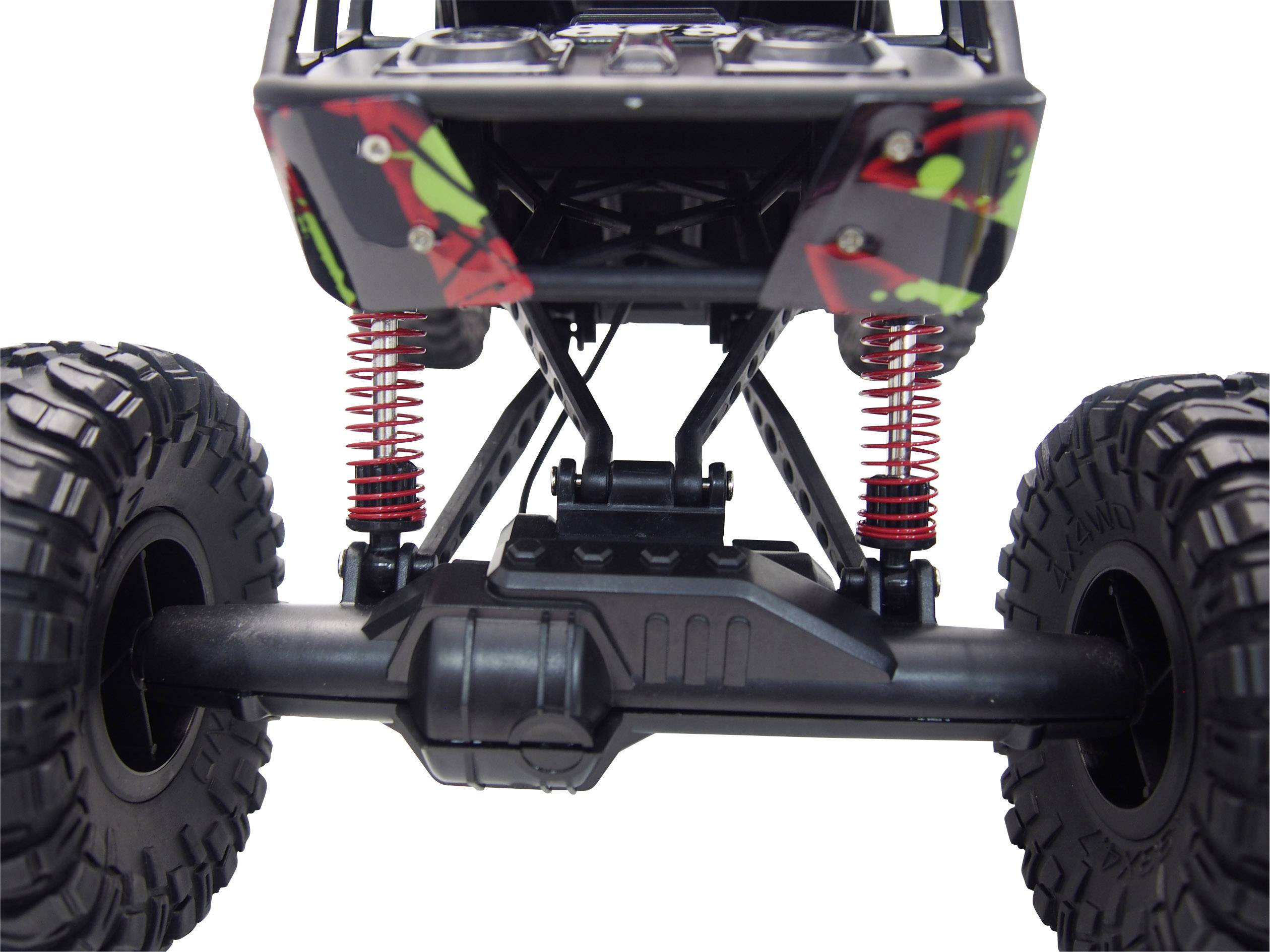 Amewi 22216 Crazy Crawler 1:10 RC Einsteiger Modellauto Elektro Crawler Allradantrieb (4WD) inkl. Akku, Ladegerät und