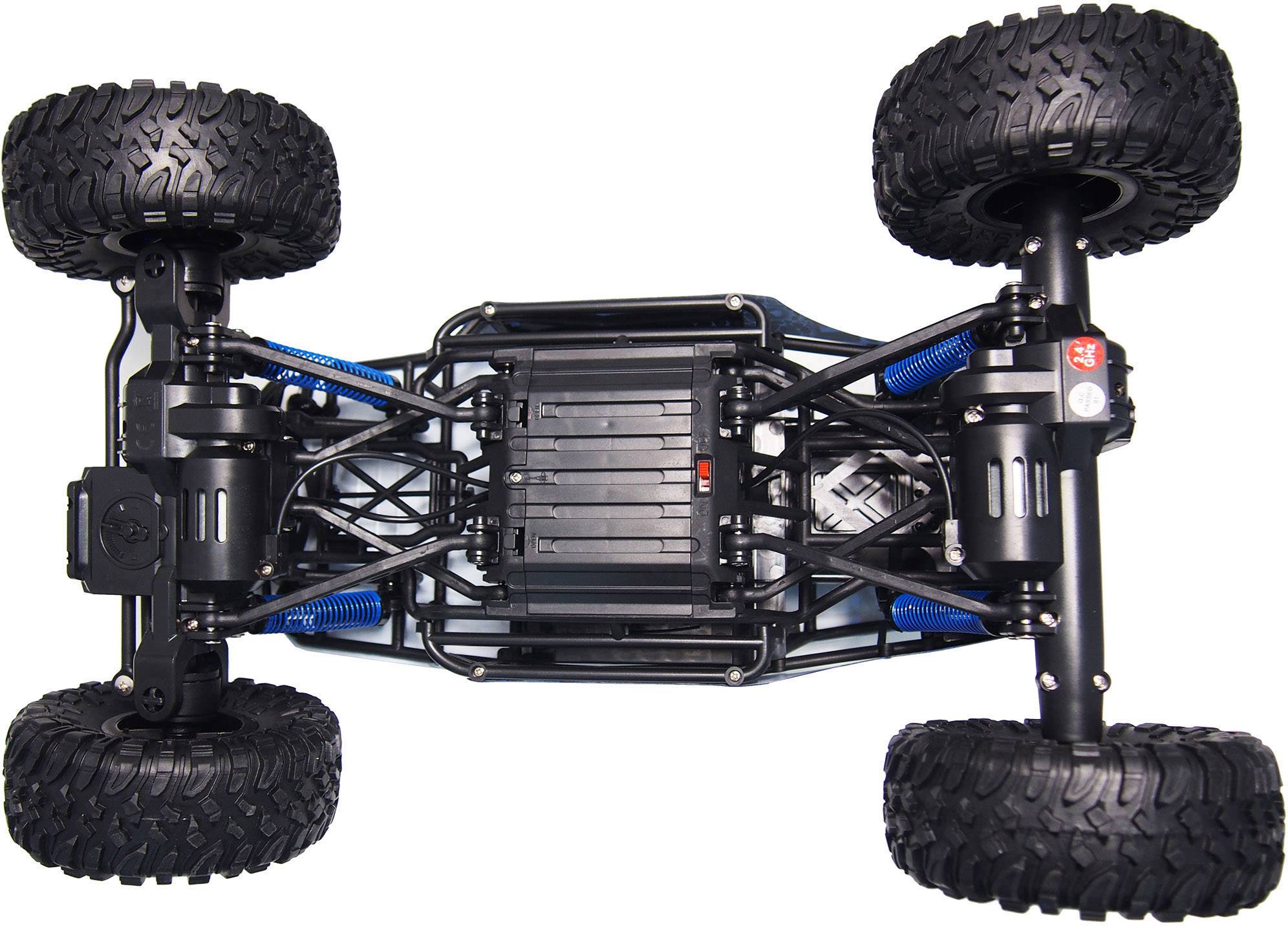 Amewi 22218 Crazy Crawler 1:10 RC Einsteiger Modellauto Elektro Crawler Allradantrieb (4WD) inkl. Akku, Ladegerät und