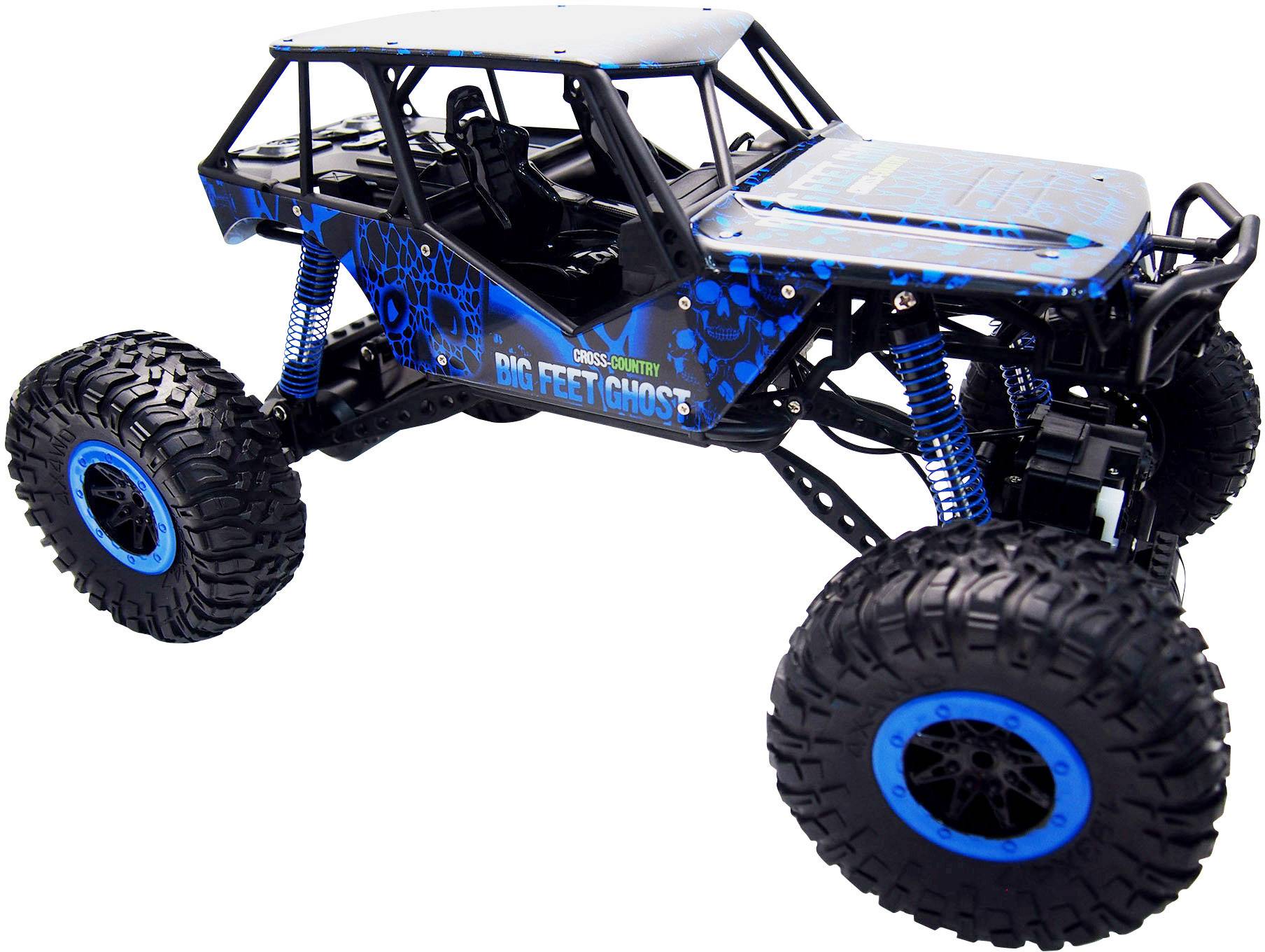 Amewi 22218 Crazy Crawler 1:10 RC Einsteiger Modellauto Elektro Crawler Allradantrieb (4WD) inkl. Akku, Ladegerät und