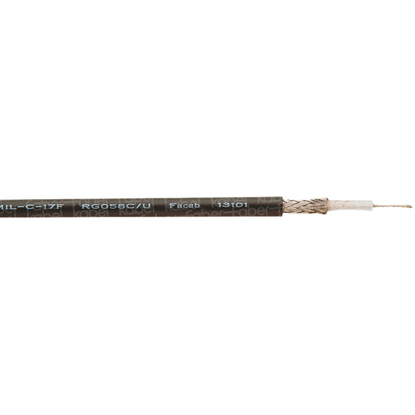Faber Kabel 100104 Câble coaxial Ø extérieur: 5 RG58 C/U 50 Ω noir Marchandise vendue au mètre
