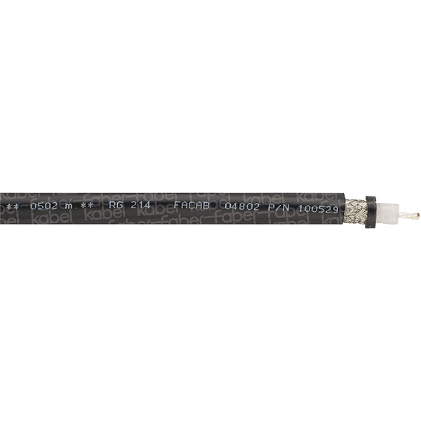 Faber Kabel 100529 Koaxialkabel Außen-Durchmesser: 10.80 mm RG214 /U 50 Ω Schwarz Meterware