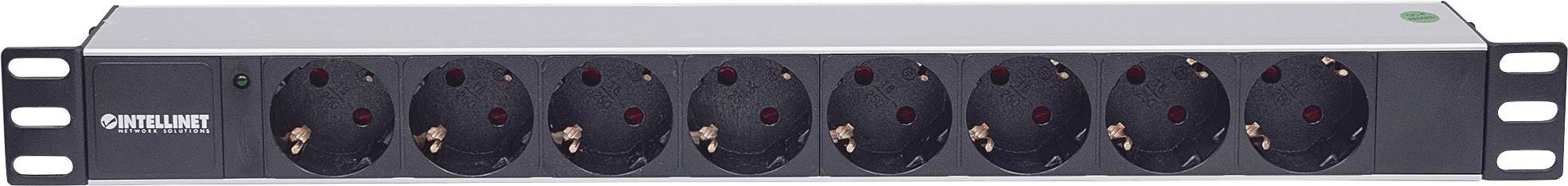 Intellinet 714037 19 Zoll Netzwerkschrank-Steckdosenleiste 1.5 HE Schutzkontaktsteckdose Schwarz