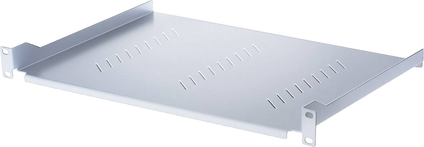 Intellinet 710947 19 Zoll Netzwerkschrank-Geräteboden 2 HE Festeinbau Geeignet für Schranktiefe: ab 450mm Lichtgrau (RAL 7035)