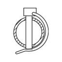 TOOLCRAFT Rohrklappstecker Stahl 10x60x32 gaZn(25) 25St.