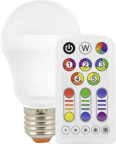 Müller Licht LED EEK A (A++ - E) E27 Glühlampenform 7.5W = 40W RGBW (Ø x L) 61mm x 105mm colorcha