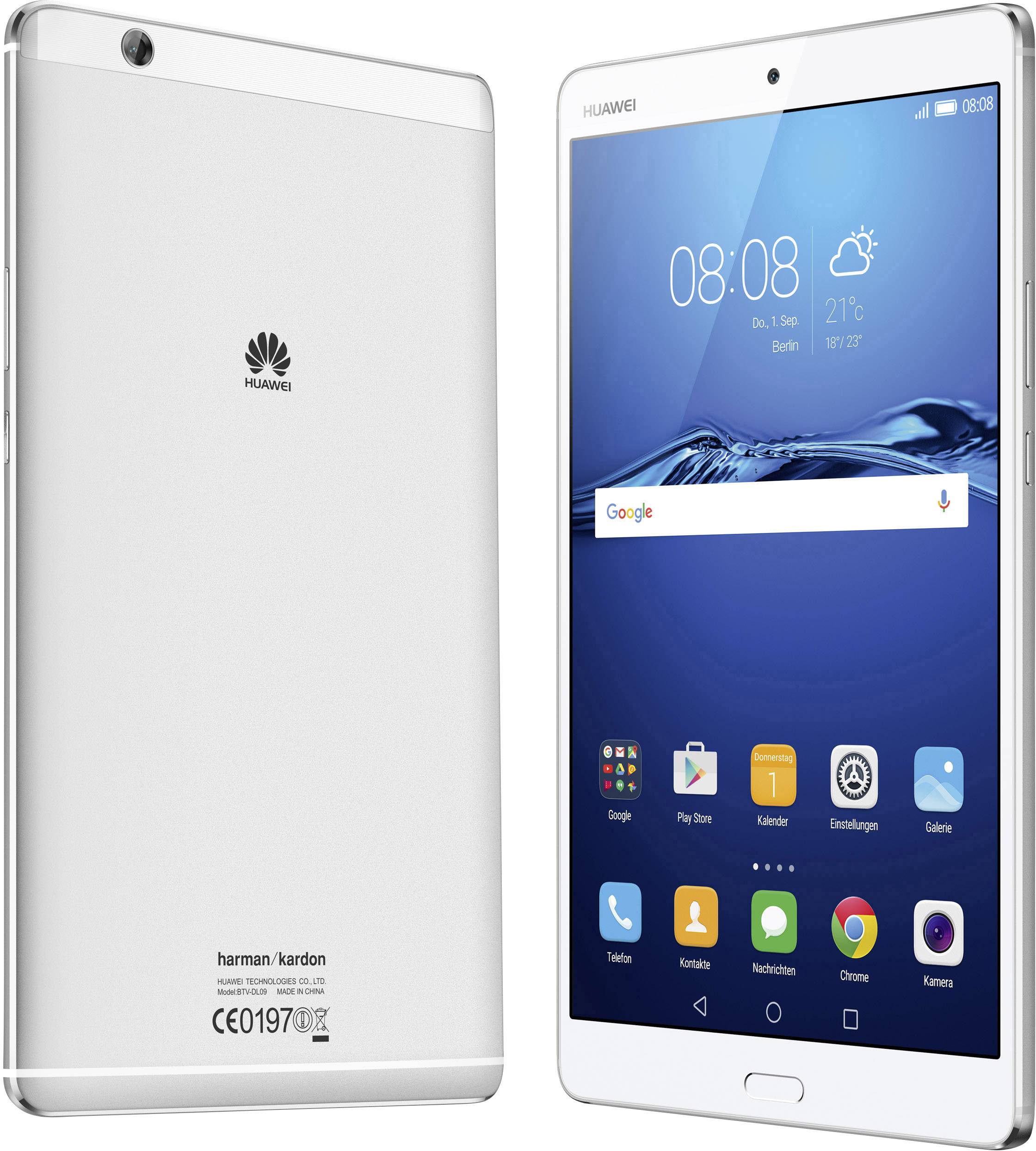 Huawei  WiFi, GSM/2G, UMTS/3G, LTE/4G 32 GB Silber Android-Tablet 21.3 cm (8.4 Zoll) 2.3 GHz  Android™ 6.0 Marshmallow 2560 x 1600 Pixel