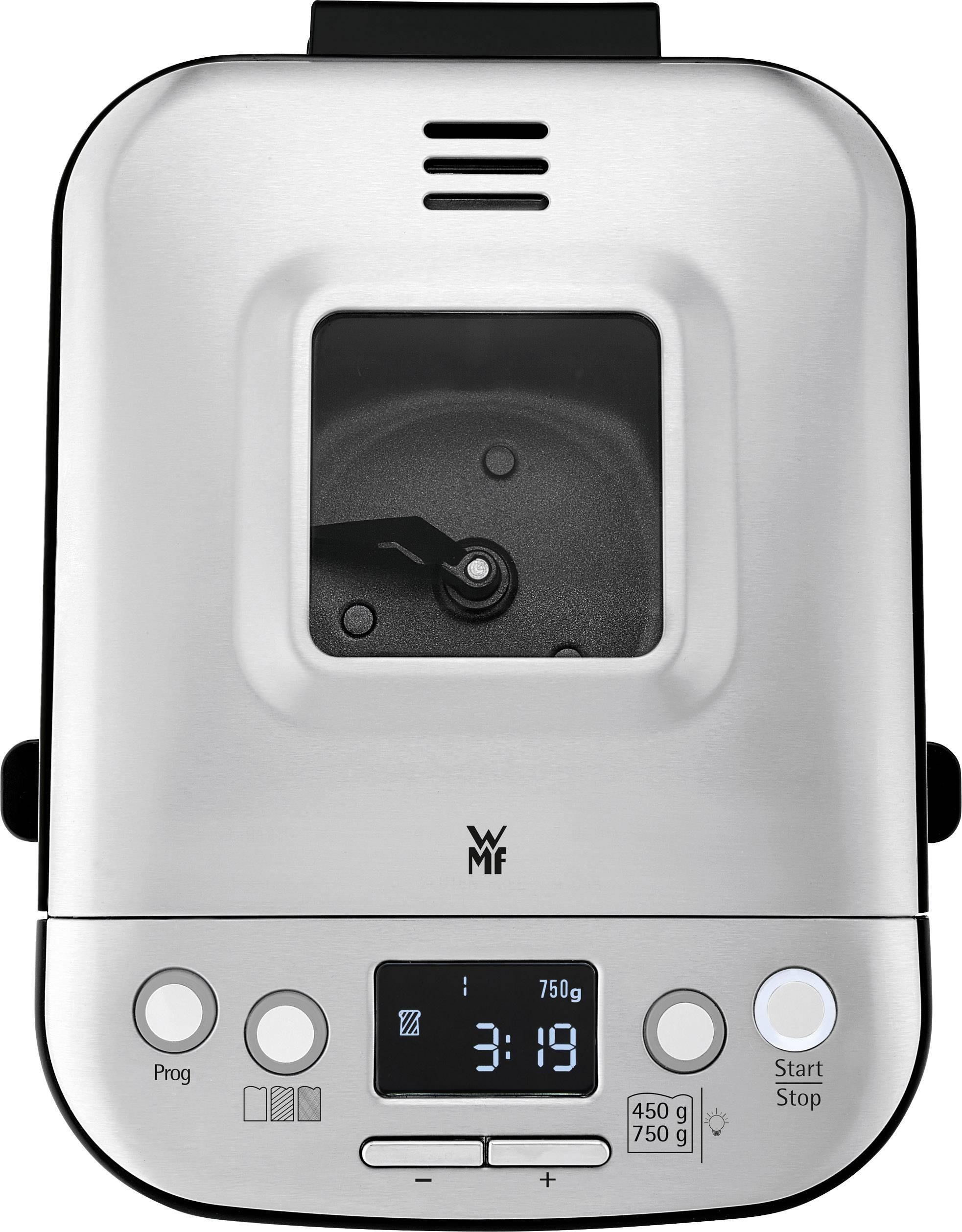 WMF KULT X Brotbackautomat mit Display, Timerfunktion 750 g Edelstahl (glänzend)