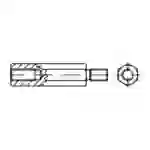 TOOLCRAFT Sechskant-Abstandsbolzen 70 mm Stahl verzinkt 155253 100 St. TOOLCRAFT Sechskant-Abstandsbolzen 70 mm Stahl verzinkt 155253 100 St.