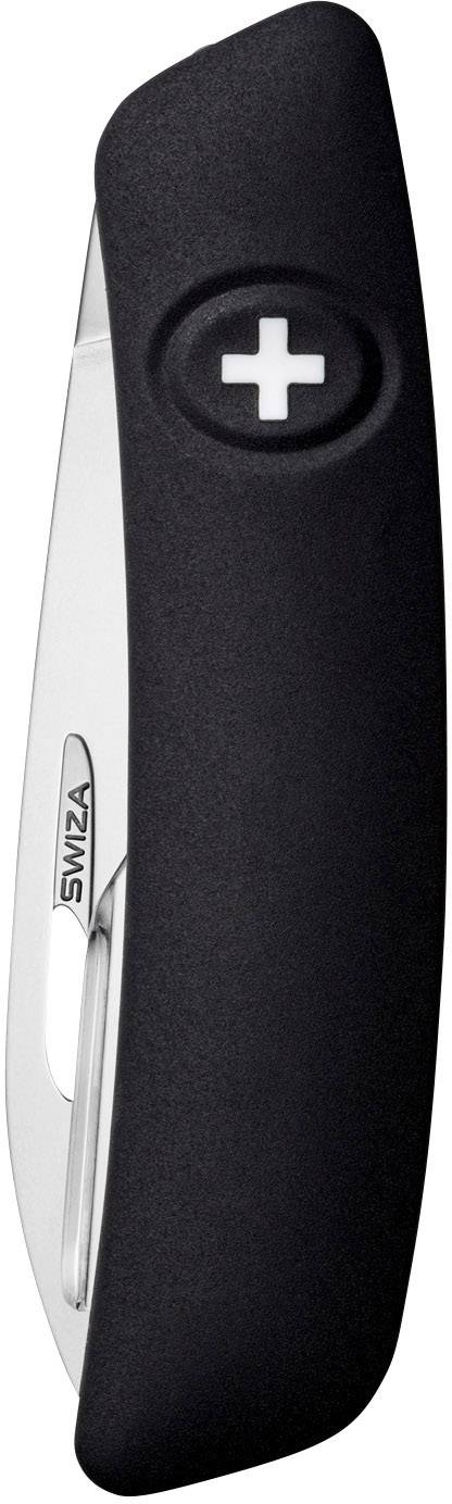 SWIZA D02 KNI.0020.1010 Schweizer Taschenmesser mit Soft-Touch Anzahl Funktionen 6 Schwarz