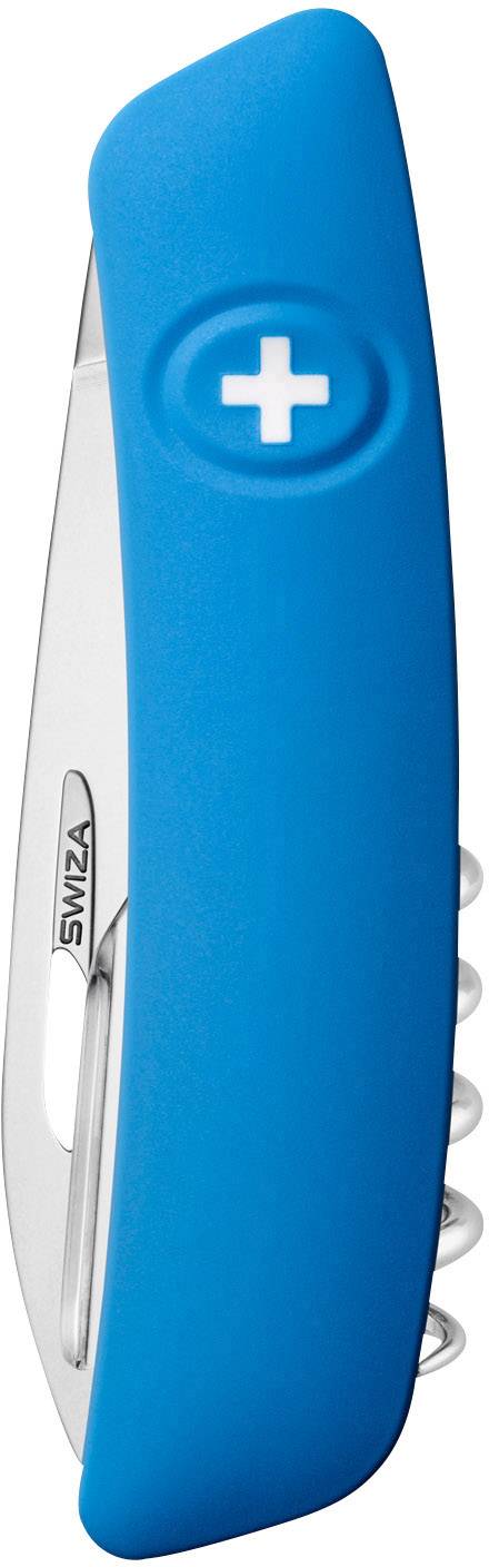 SWIZA D03 KNI.0030.1030 Schweizer Taschenmesser mit Soft-Touch Anzahl Funktionen 11 Blau