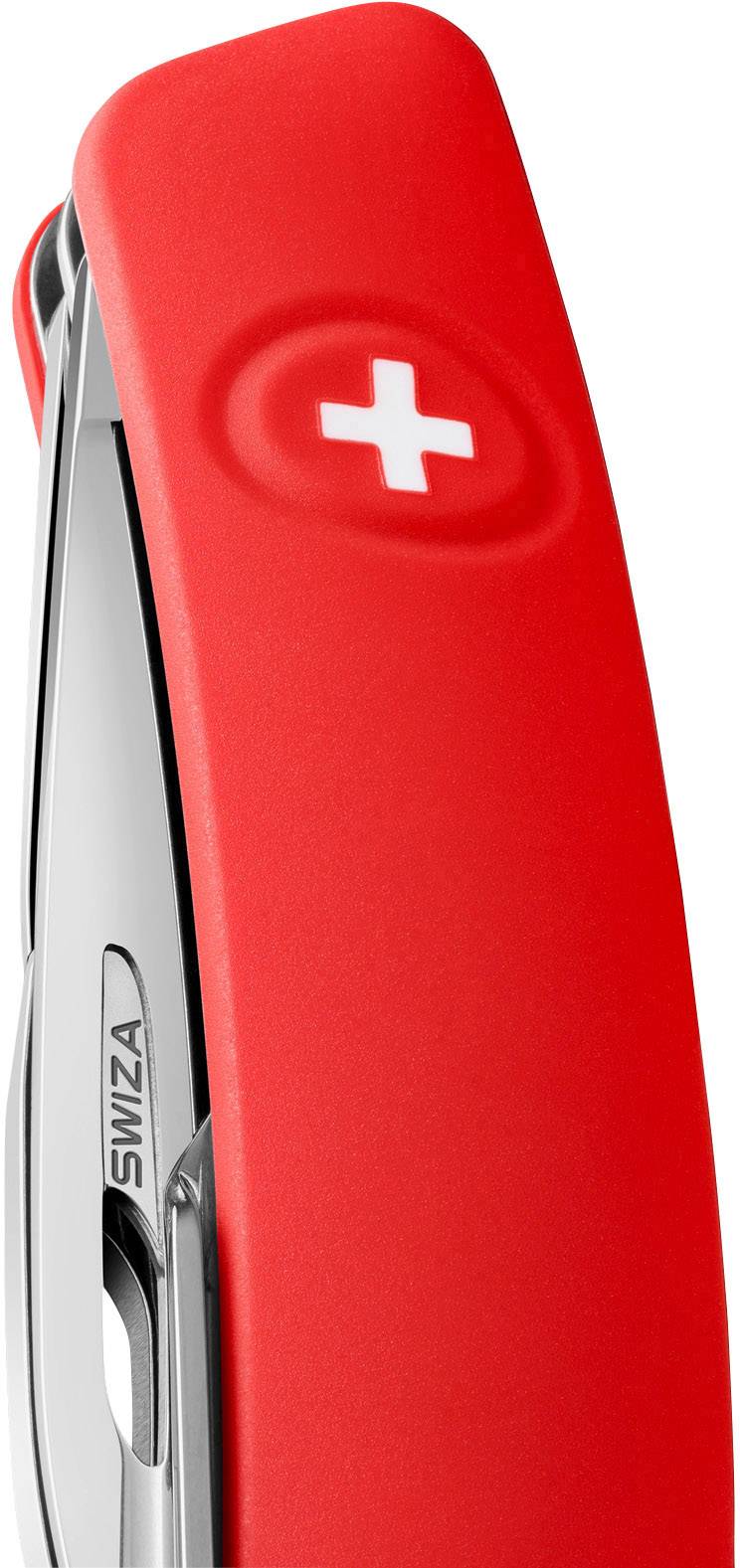 SWIZA D04 KNI.0040.1000 Schweizer Taschenmesser mit Soft-Touch Anzahl Funktionen 11 Rot