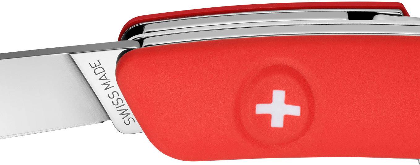 SWIZA D04 KNI.0040.1000 Schweizer Taschenmesser mit Soft-Touch Anzahl Funktionen 11 Rot