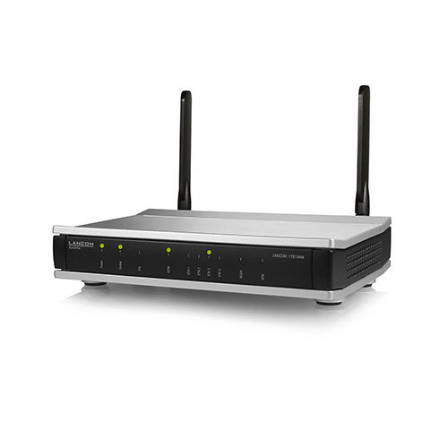Lancom Systems 1781VAW (All-IP, EU, over ISDN) WLAN Router mit Modem Integriertes Modem: VDSL, ADSL2+ 2.4 GHz 300 MBit/s