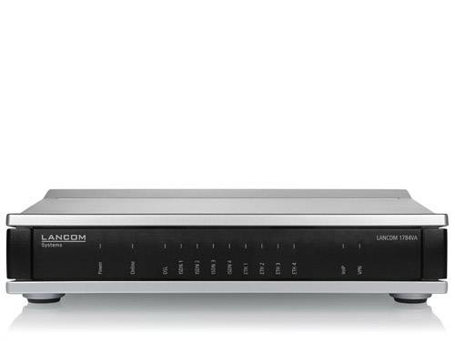 Lancom Systems 1784VA (All-IP, EU, over ISDN) LAN-Router mit Modem Integriertes Modem: VDSL, ADSL2+ 1 GBit/s