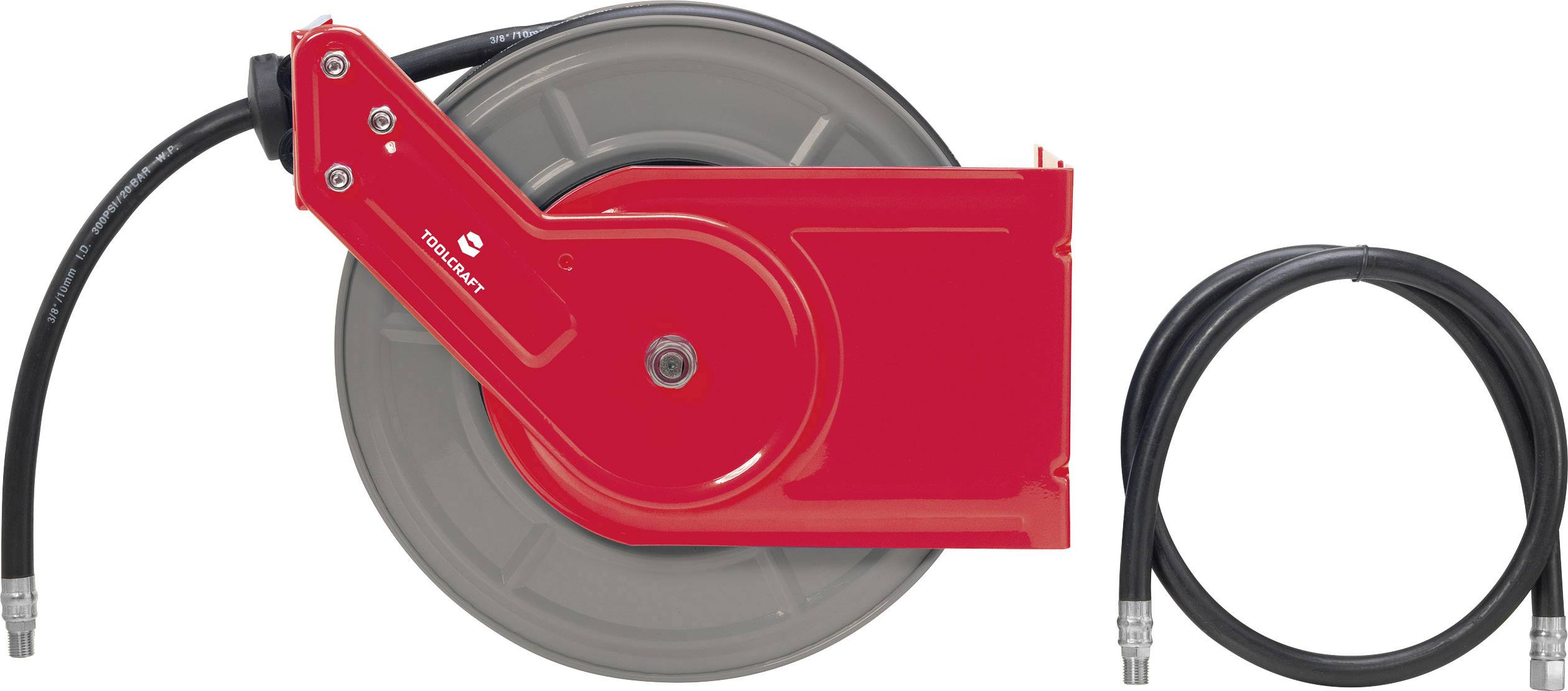TOOLCRAFT Druckluft-Schlauchtrommel 15 m 10 bar Deckenbefestigung, Wandbefestigung