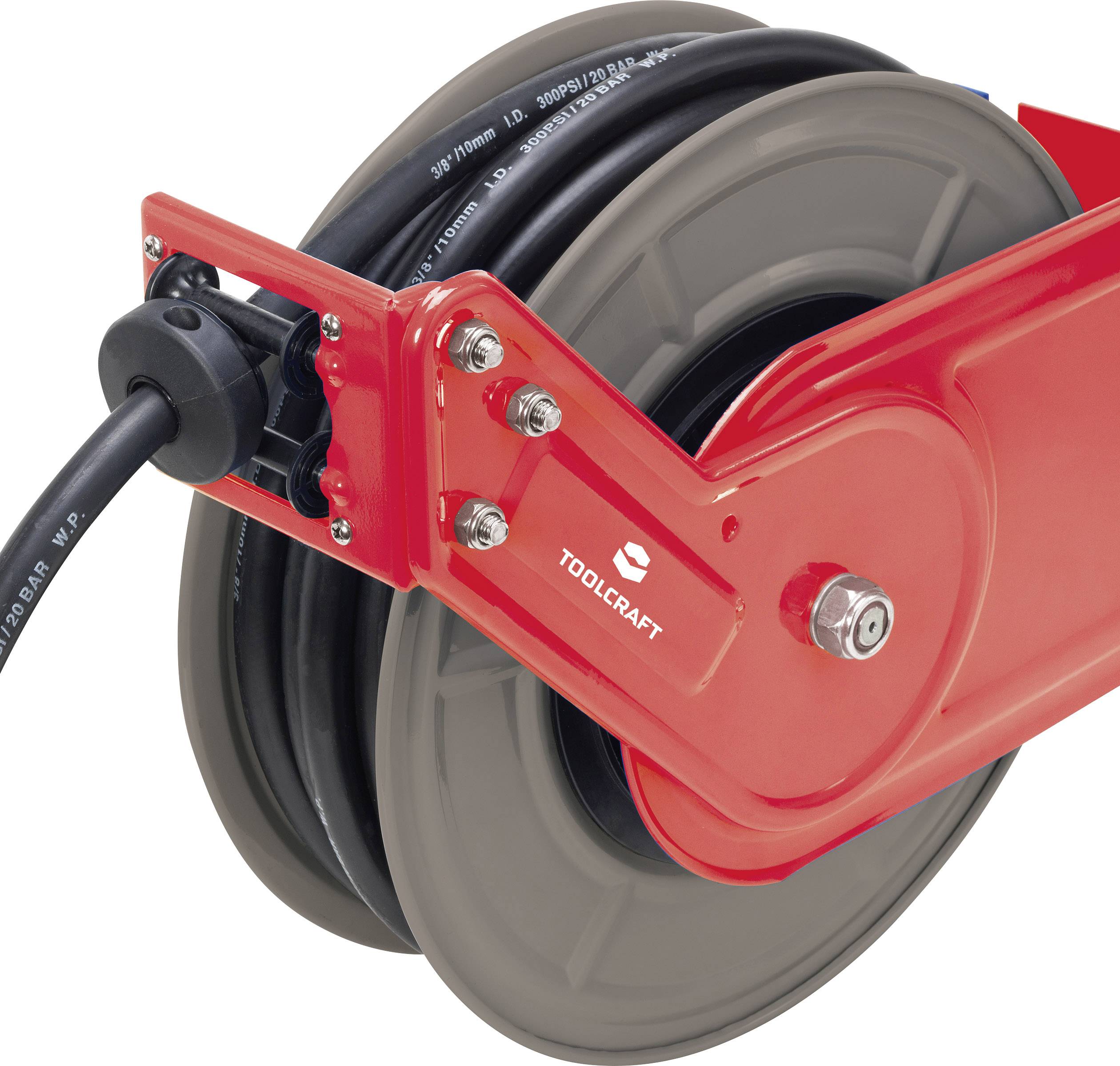 TOOLCRAFT Druckluft-Schlauchtrommel 15m 10 bar Deckenbefestigung, Wandbefestigung