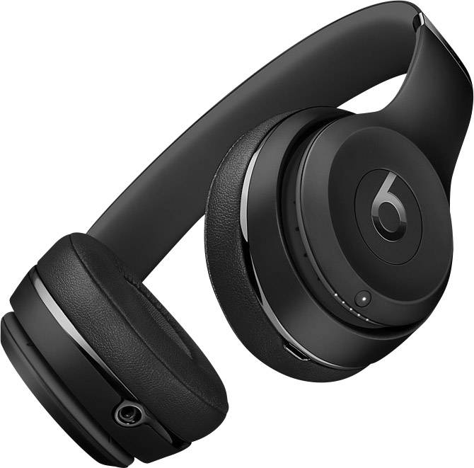 Beats Solo³ Wireless On Ear Kopfhörer Bluetooth®, kabelgebunden Schwarz Faltbar, Headset