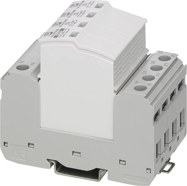 Ein dreipoliger elektromechanischer Schalter auf einer DIN-Schiene, dient zur Steuerung und Schutz von elektrischen Anlagen.