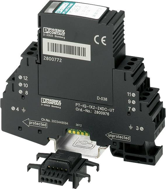 Phoenix Contact 2800995 PT-IQ-3-HF+F-12DC-UT Verteilerschrank-Überspannungsschutz Überspannungsschutz für: Verteilerschrank 10 kA 1 St.