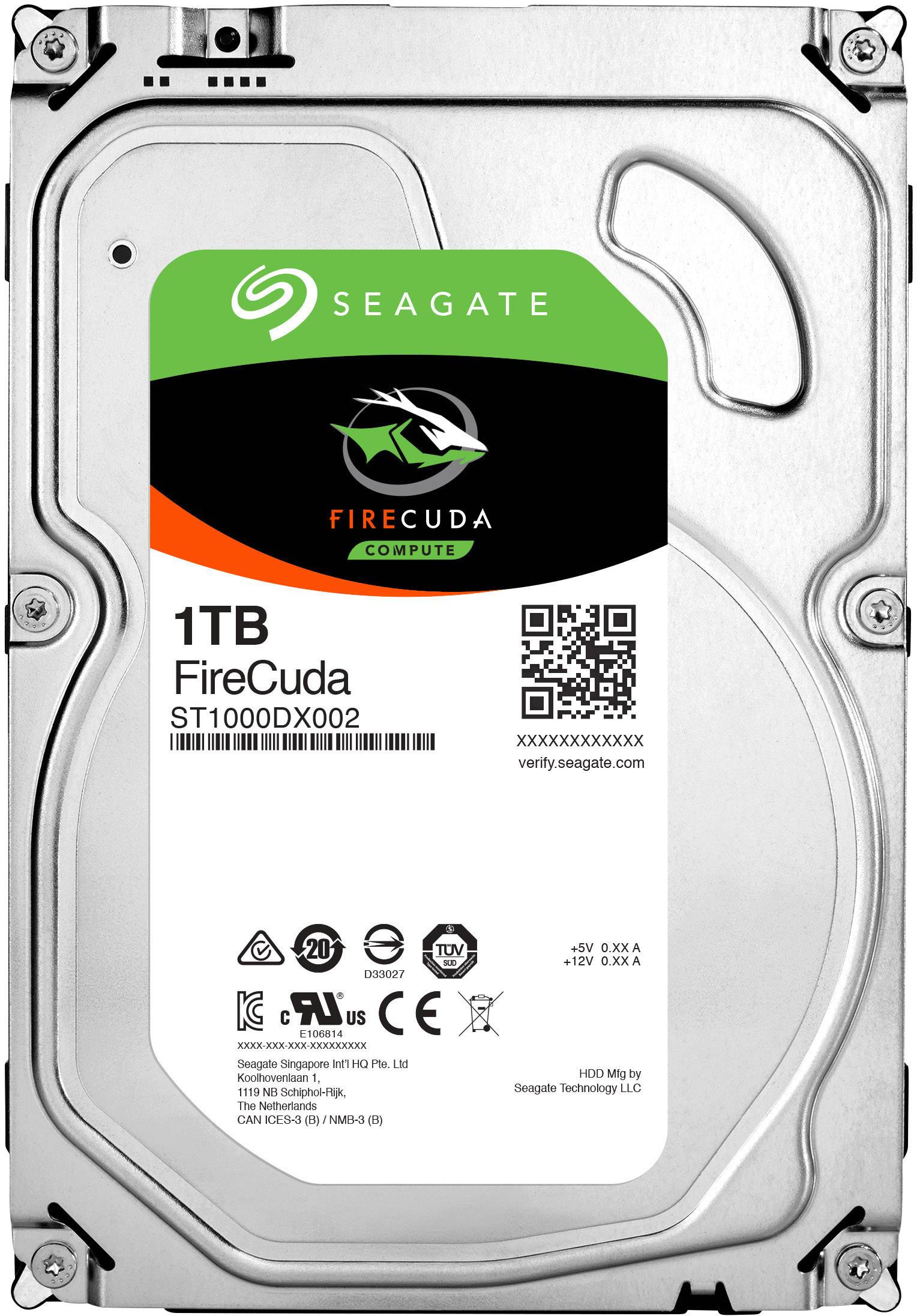 Seagate ST1000DX002 Interne SSHD 8.9cm (3.5 Zoll) 1TB FireCuda® Bulk SATA III