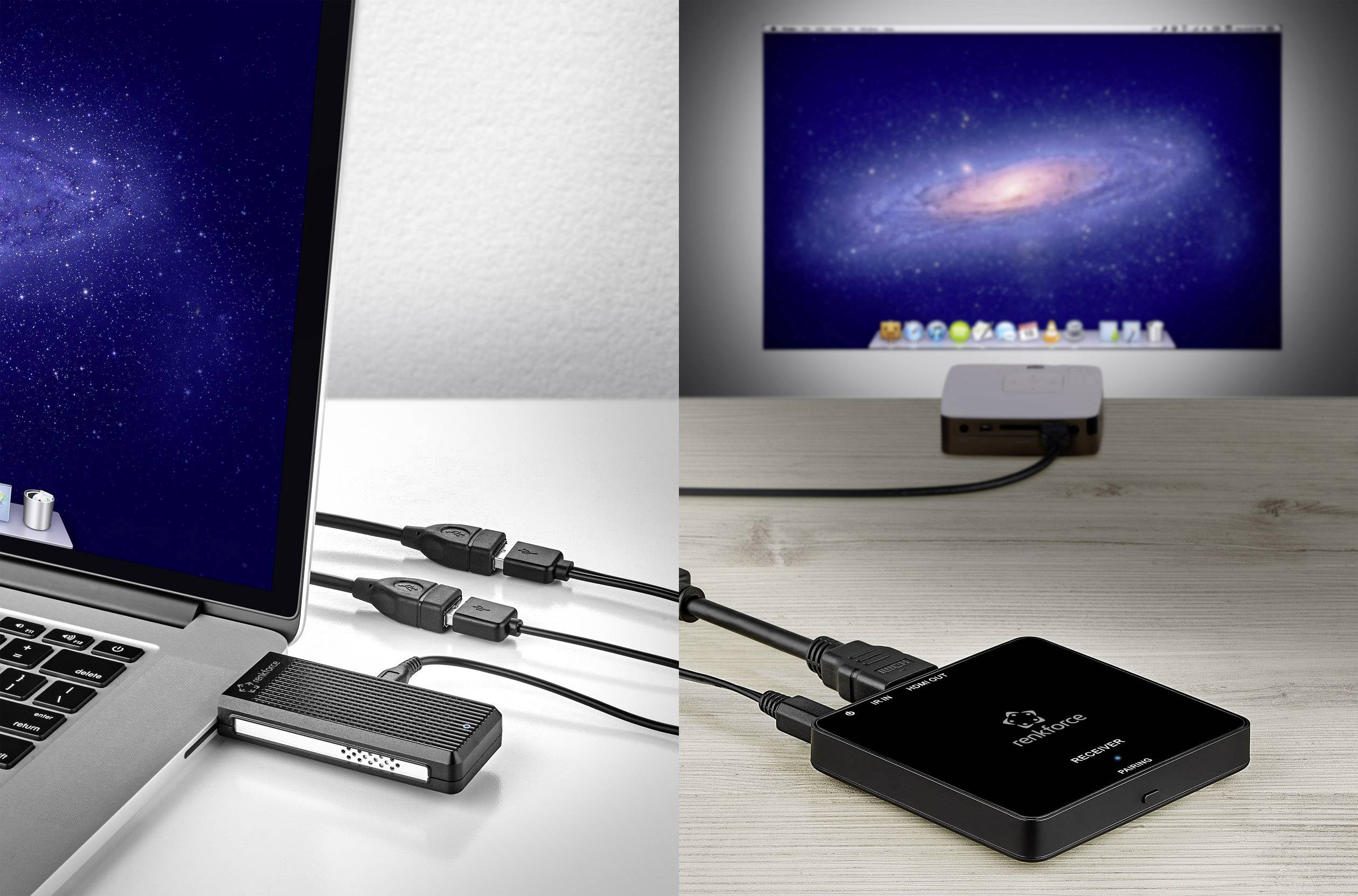 Renkforce RF-HDFS-01 HDMI-Funkübertragung (Set) 30 m 5 GHz 1920 x 1080 Pixel