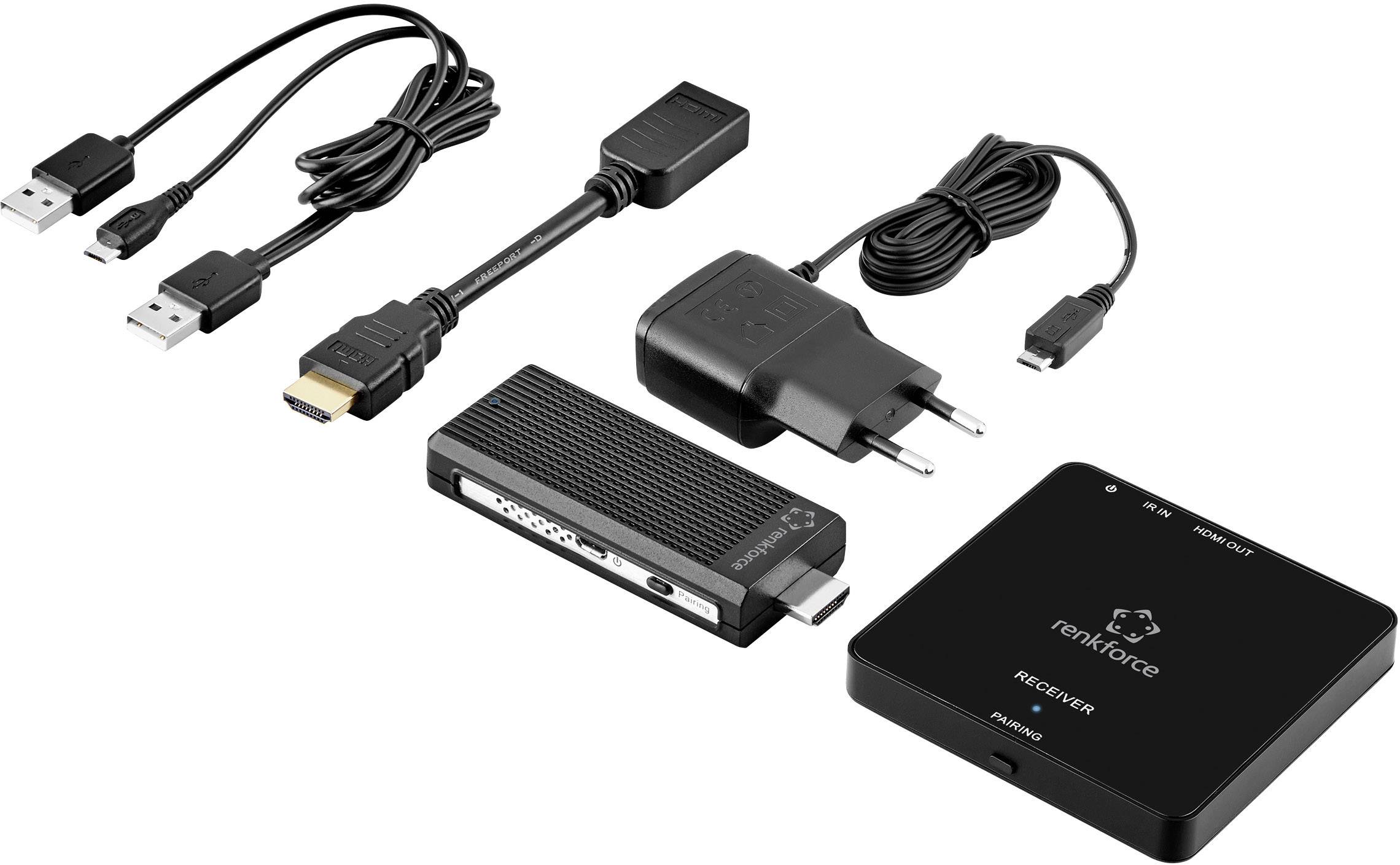Renkforce RF-HDFS-01 HDMI-Funkübertragung (Set) 30m 5GHz 1920 x 1080 Pixel