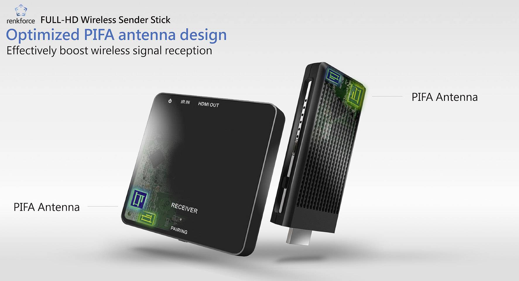Renkforce RF-HDFS-01 HDMI-Funkübertragung (Set) 30m 5GHz 1920 x 1080 Pixel
