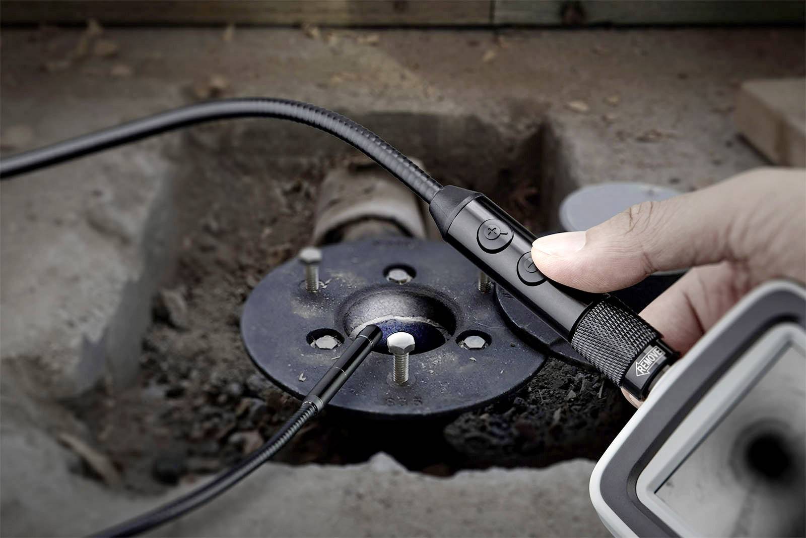 VOLTCRAFT BS-10/1M VGA MF Endoskop-Sonde Sonden-Ø 10mm 1m Wasserdicht, Schwenkfunktion, LED-Beleuchtung