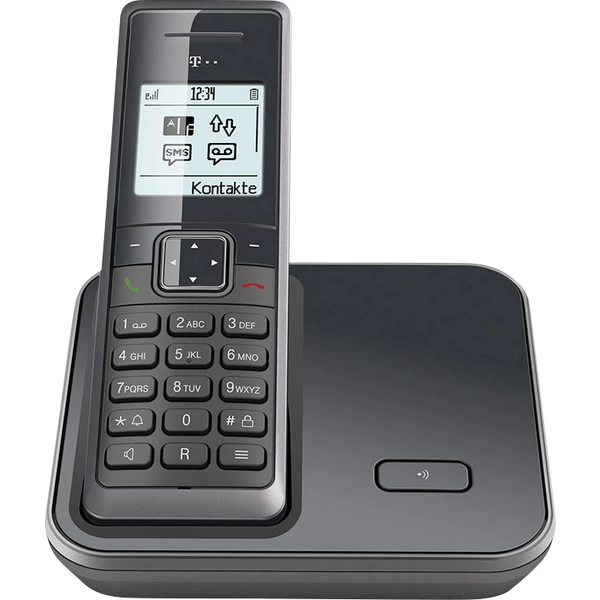 Telekom Sinus 206 Schnurloses Telefon analog Freisprechen Beleuchtetes Display Graphit Telekom Sinus 206 Schnurloses Telefon analog Freisprechen Beleuchtetes Display Graphit