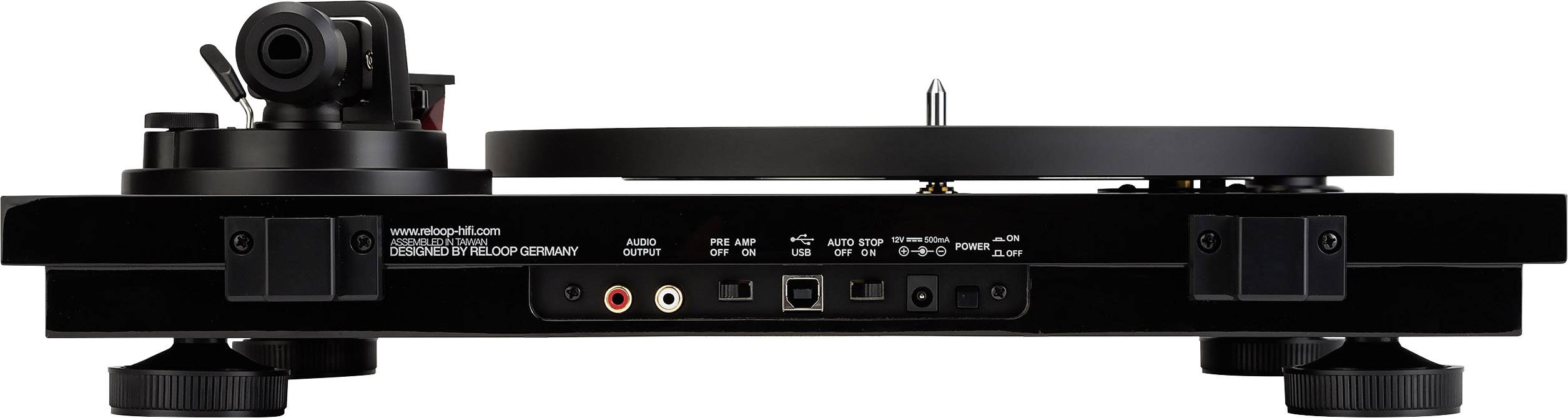 Reloop Turn 3 USB-Plattenspieler Riemenantrieb Schwarz