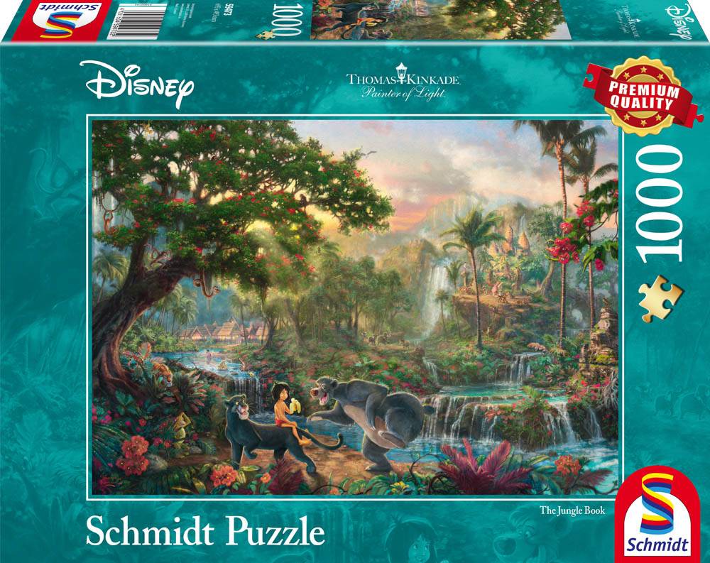 Schmidt Spiele Puzzle Thomas Kinkade Disney Das Dschungelbuch 1000 Teile 59473,