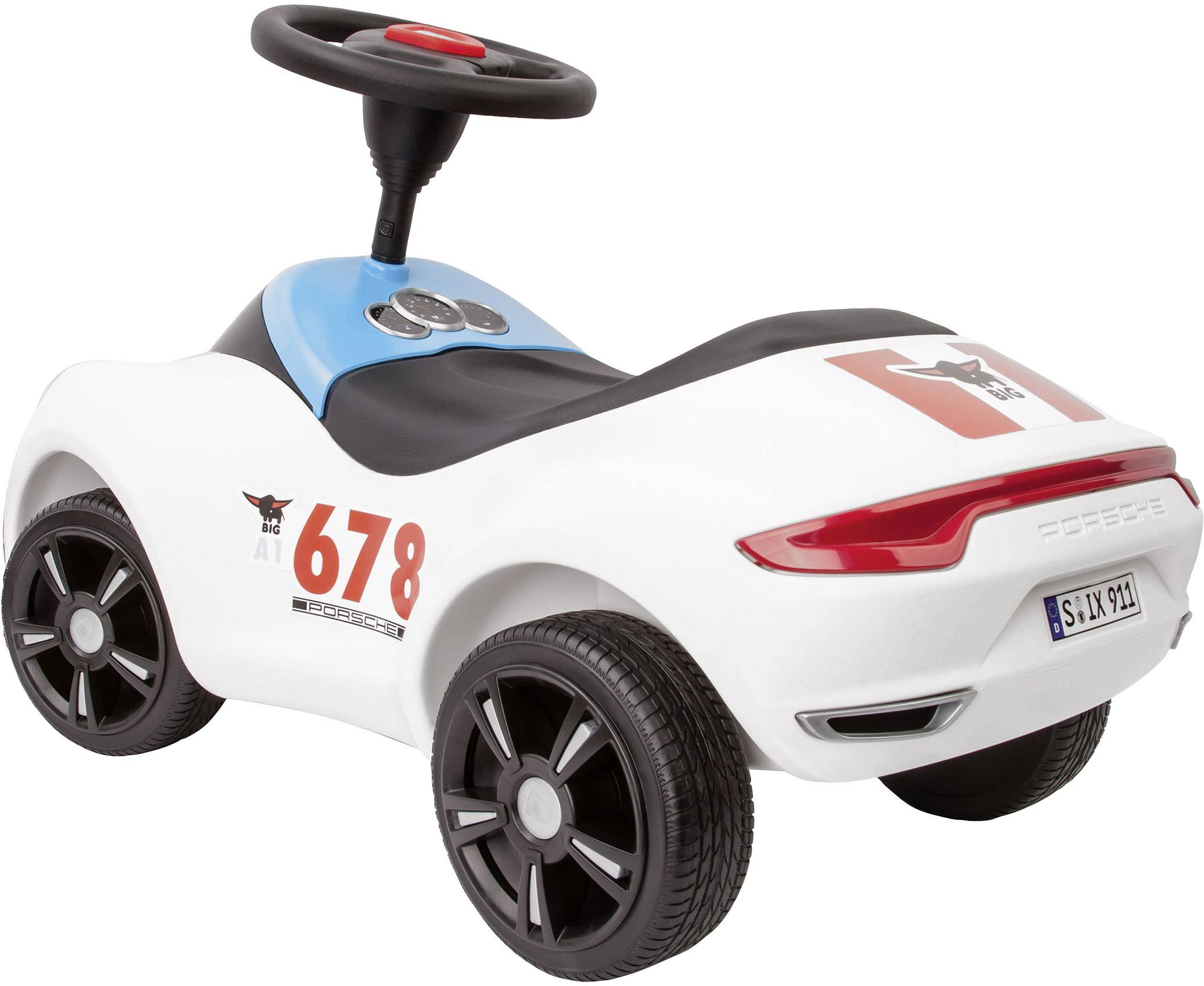 BIG Baby-Porsche Premium Weiß Rutschauto Porsche Weiß