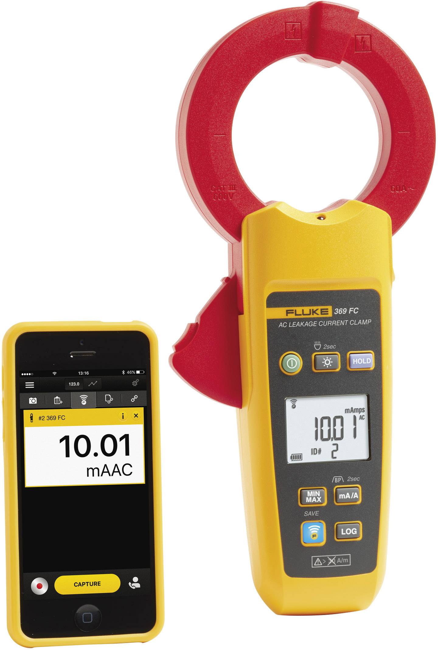Fluke 369 FC Stromzange digital Datenlogger CAT III 600V Anzeige (Counts): 3300