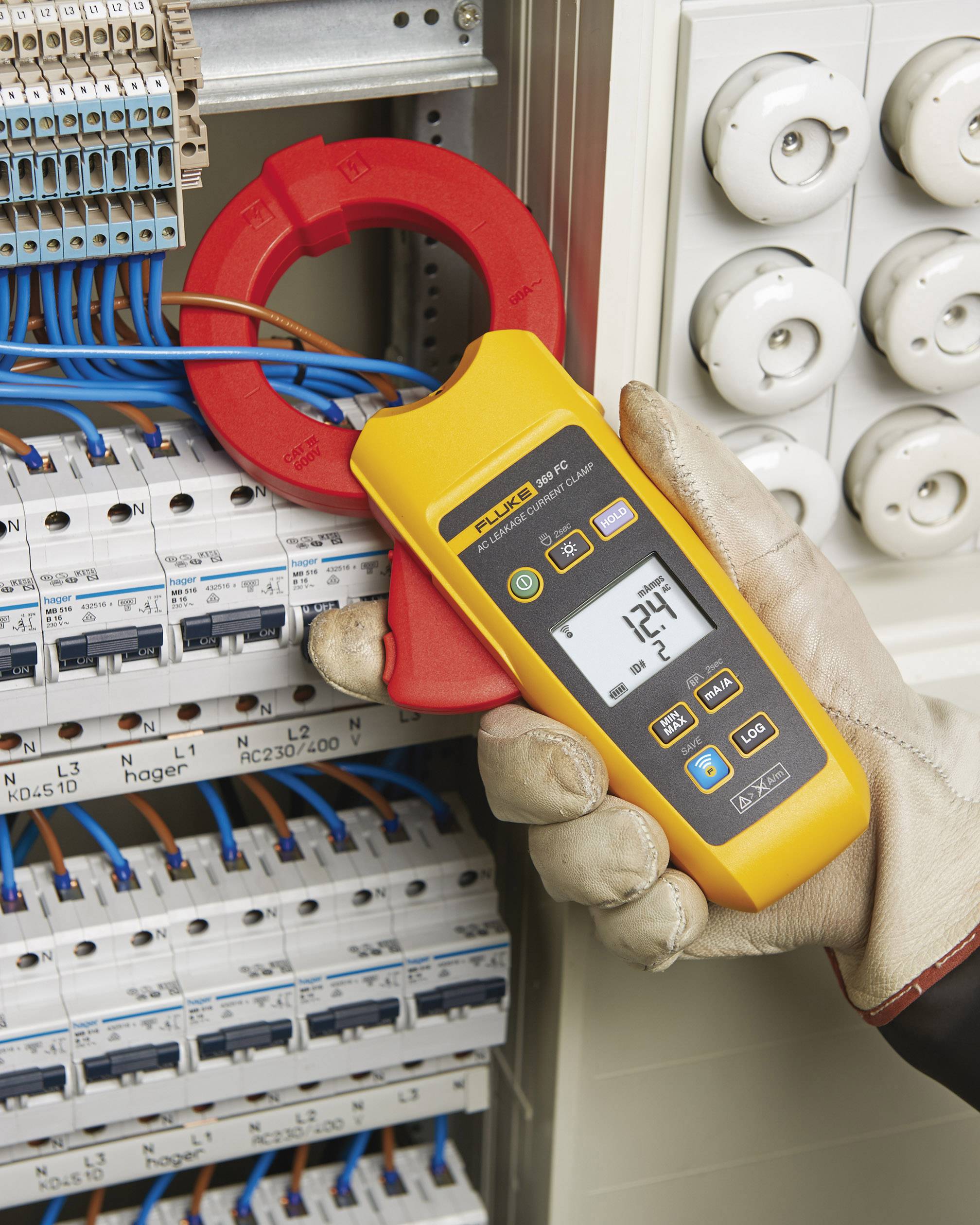 Fluke 369 FC Stromzange digital Datenlogger CAT III 600V Anzeige (Counts): 3300