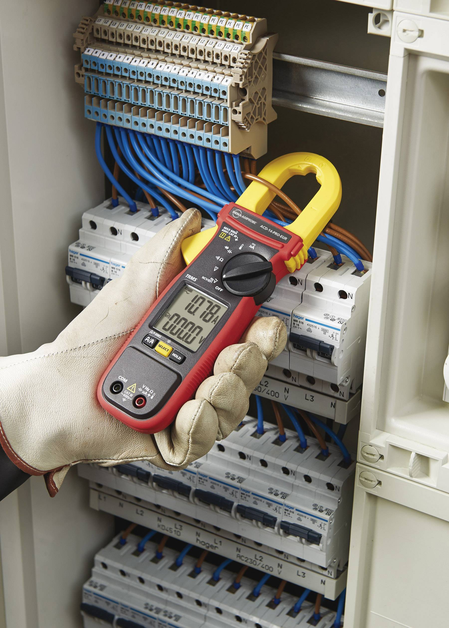 Beha Amprobe ACD-14-PRO-EUR Stromzange, Hand-Multimeter digital CAT III 600V Anzeige (Counts): 6000